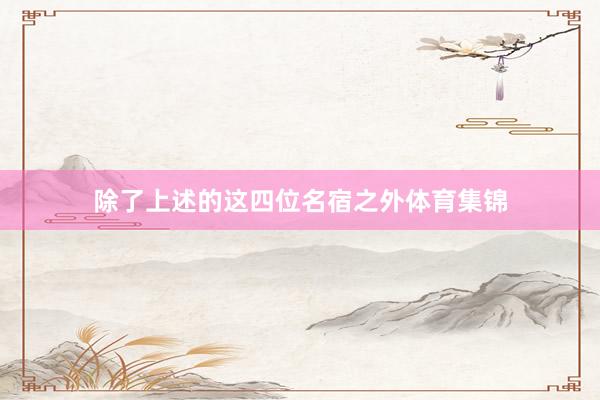 除了上述的这四位名宿之外体育集锦