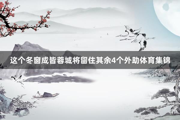 这个冬窗成皆蓉城将留住其余4个外助体育集锦