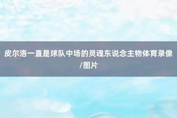 皮尔洛一直是球队中场的灵魂东说念主物体育录像/图片