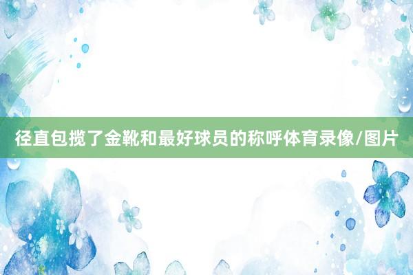 径直包揽了金靴和最好球员的称呼体育录像/图片