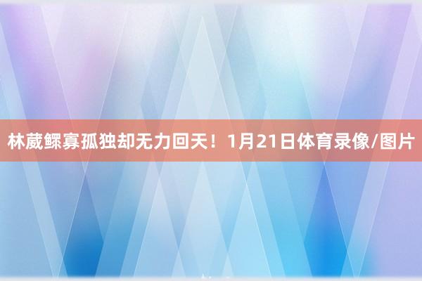 林葳鳏寡孤独却无力回天！1月21日体育录像/图片