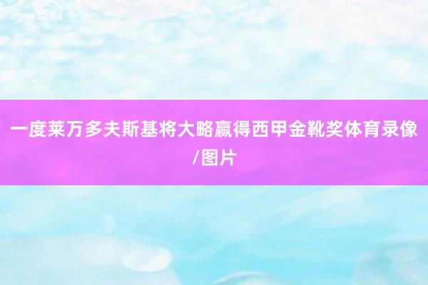 一度莱万多夫斯基将大略赢得西甲金靴奖体育录像/图片