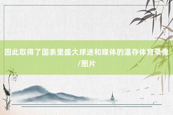 因此取得了国表里盛大球迷和媒体的温存体育录像/图片