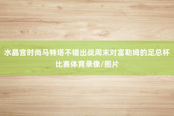 水晶宫时尚马特塔不错出战周末对富勒姆的足总杯比赛体育录像/图片