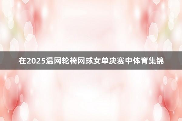 在2025温网轮椅网球女单决赛中体育集锦