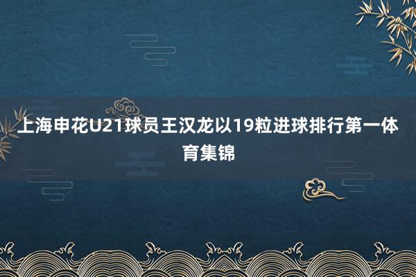 上海申花U21球员王汉龙以19粒进球排行第一体育集锦