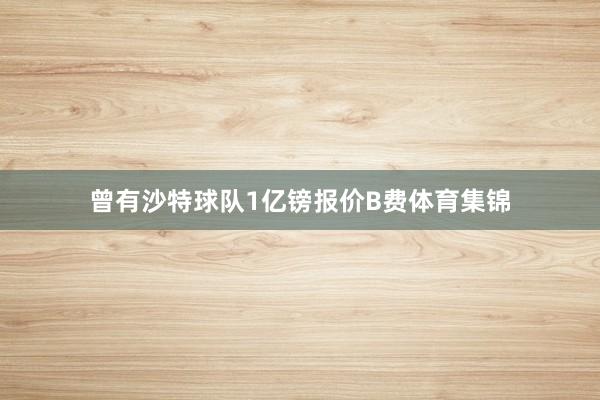 曾有沙特球队1亿镑报价B费体育集锦