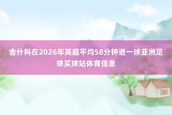 舍什科在2026年英超平均58分钟进一球亚洲足球买球站体育信息