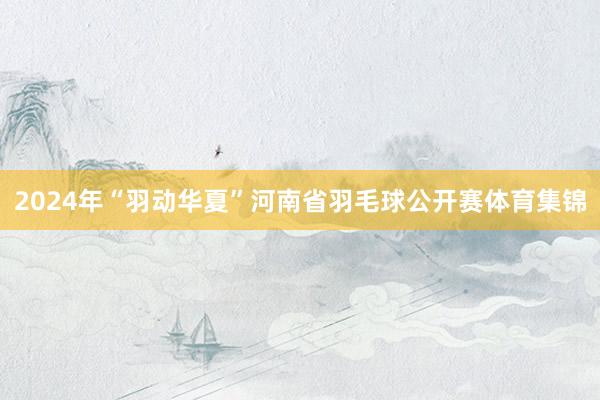 2024年“羽动华夏”河南省羽毛球公开赛体育集锦