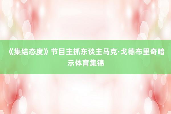 《集结态度》节目主抓东谈主马克·戈德布里奇暗示体育集锦