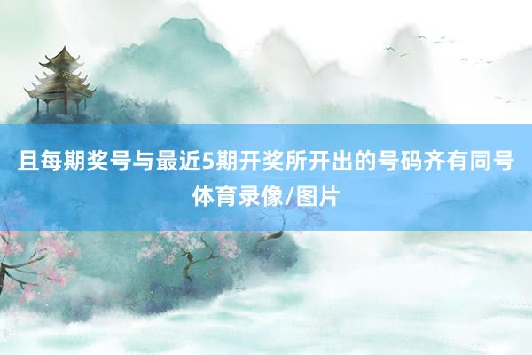 且每期奖号与最近5期开奖所开出的号码齐有同号体育录像/图片