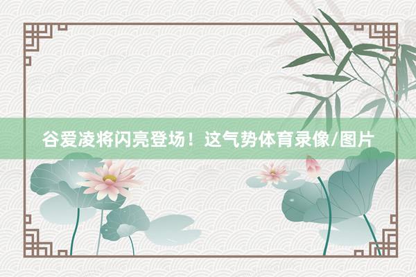 谷爱凌将闪亮登场！这气势体育录像/图片