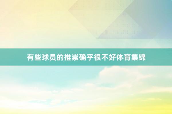 有些球员的推崇确乎很不好体育集锦