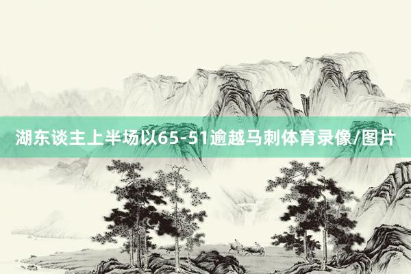 湖东谈主上半场以65-51逾越马刺体育录像/图片