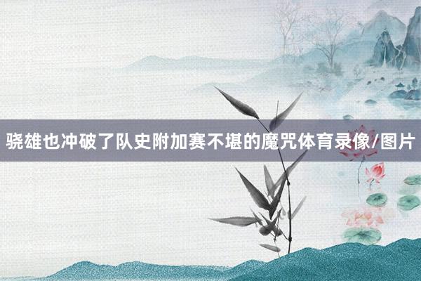 骁雄也冲破了队史附加赛不堪的魔咒体育录像/图片