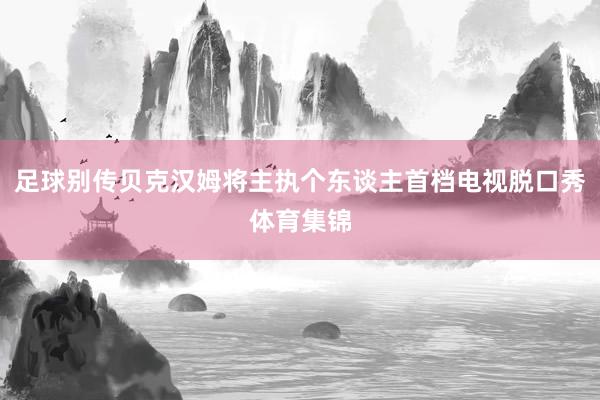 足球别传贝克汉姆将主执个东谈主首档电视脱口秀体育集锦