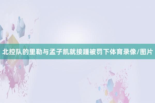 北控队的里勒与孟子凯就接踵被罚下体育录像/图片