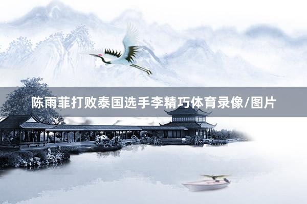 陈雨菲打败泰国选手李精巧体育录像/图片
