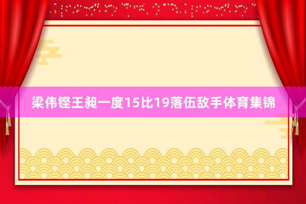 梁伟铿王昶一度15比19落伍敌手体育集锦