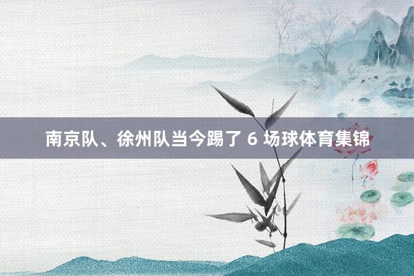 南京队、徐州队当今踢了 6 场球体育集锦