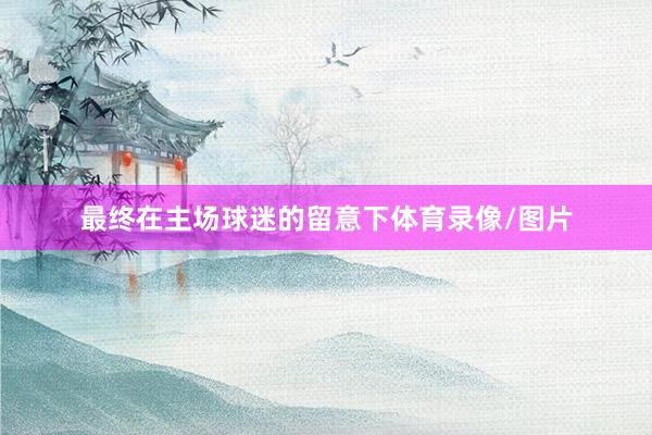 最终在主场球迷的留意下体育录像/图片