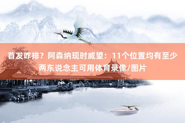 首发咋排？阿森纳现时威望：11个位置均有至少两东说念主可用体育录像/图片