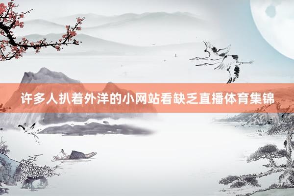 许多人扒着外洋的小网站看缺乏直播体育集锦
